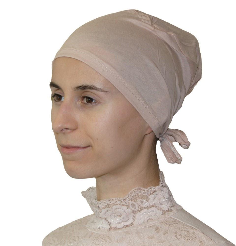 Ipekce Underscarf Cotton Hijab Bonnet Underscarf - Beige - Modefa 