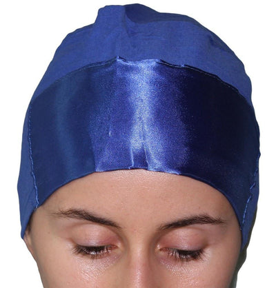 Ipekce Underscarf Ipekce Satin Bonnet Underscarf Royal Blue - Modefa 