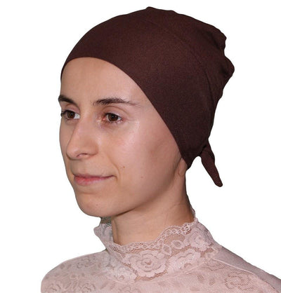 Ipekce Underscarf Brown Firdevs Luxury Jersey Hijab Bonnet Underscarf Brown