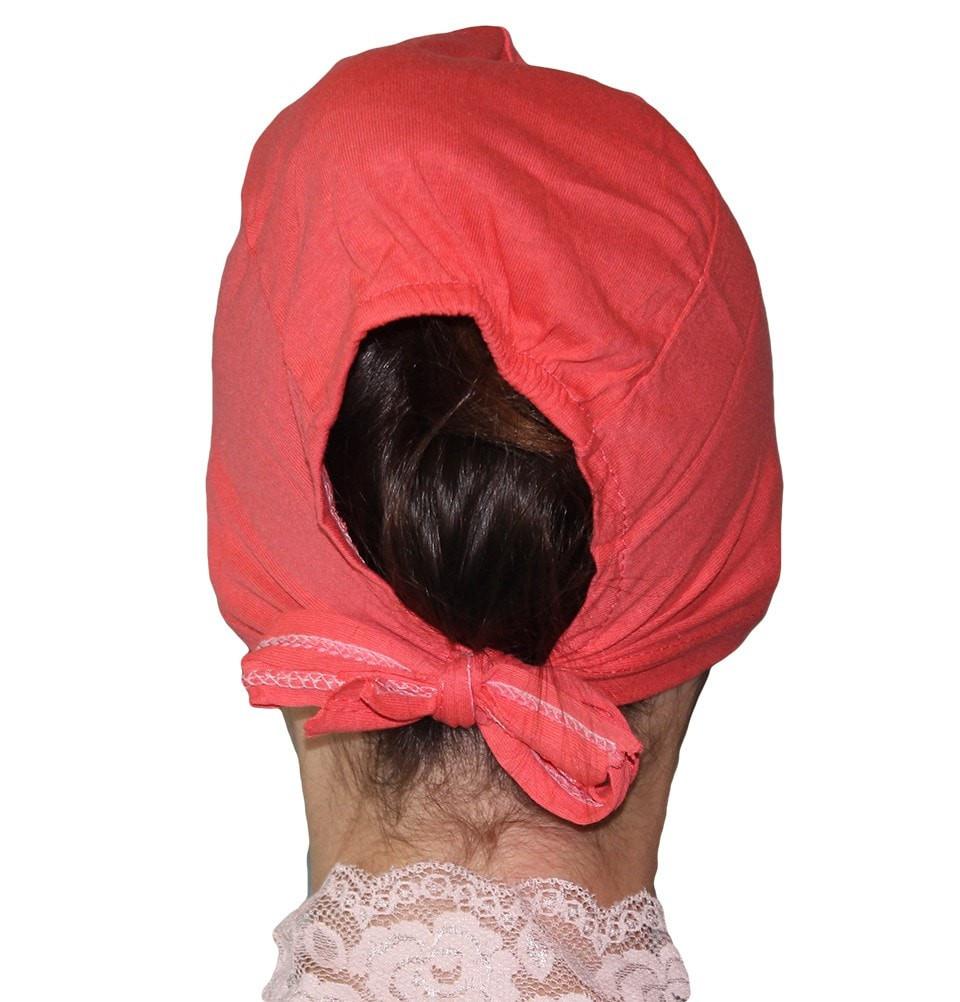 Ipekce Underscarf Ipekce Satin Hijab Bonnet Underscarf Coral Pink - Modefa 