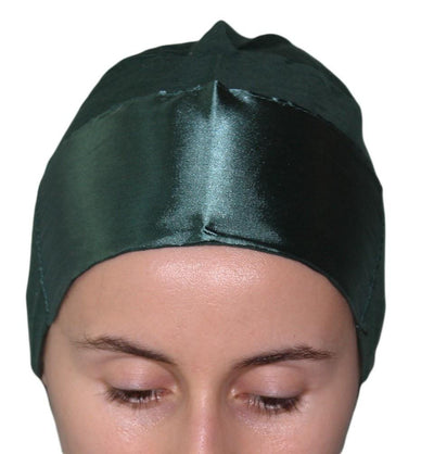 Ipekce Underscarf Ipekce Satin Bonnet Underscarf Forest Green - Modefa 