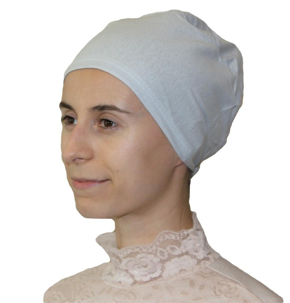 Ipekce Underscarf Cotton Hijab Bonnet Underscarf - Light Grey - Modefa 