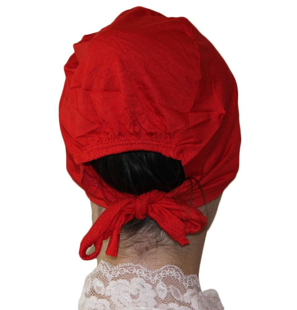 Ipekce Underscarf Cotton Hijab Bonnet Underscarf - Bright Red - Modefa 