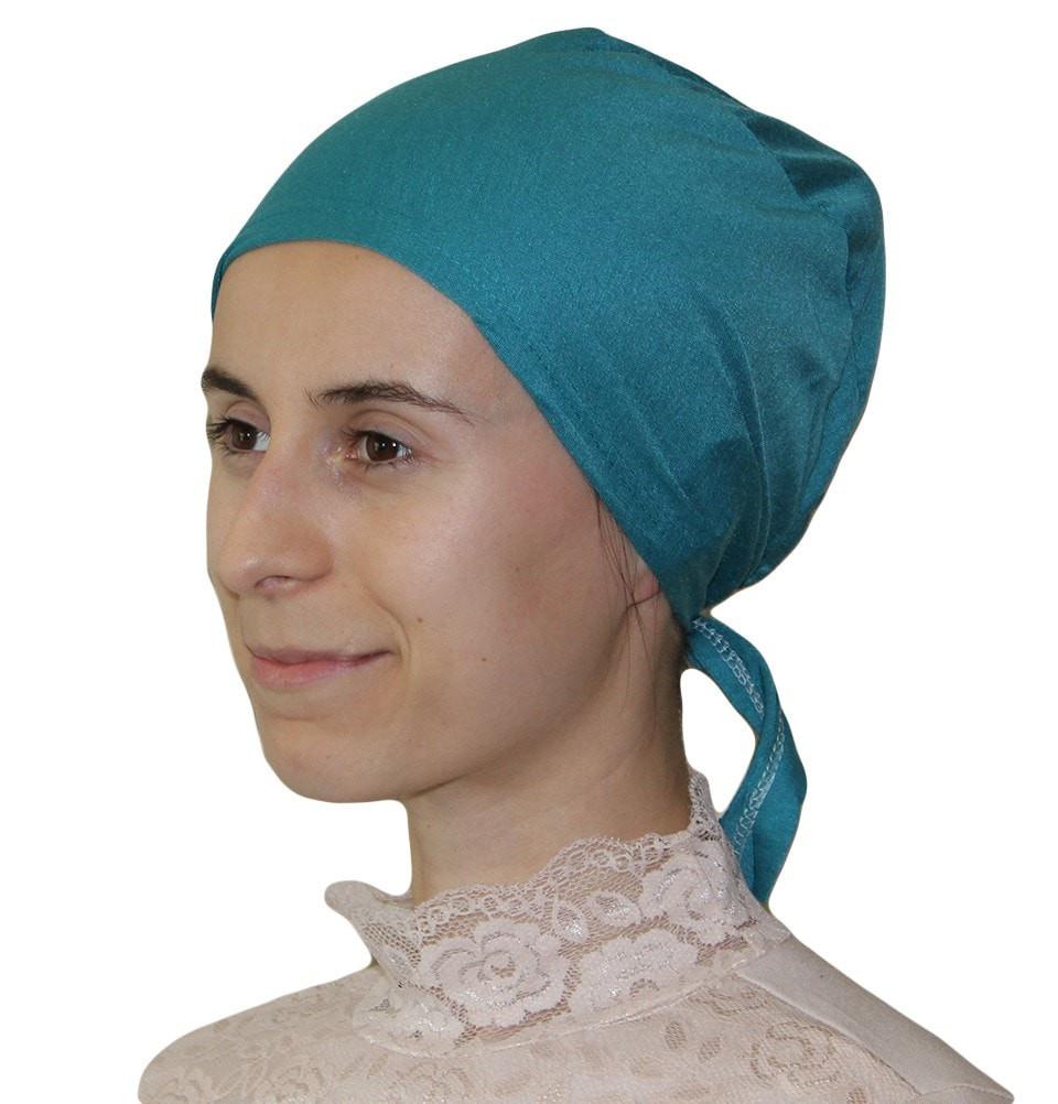 Ipekce Underscarf Cotton Hijab Bonnet Underscarf - Teal - Modefa 
