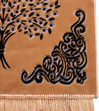 Ismen Prayer Rug Plush Velour Tree Prayer Rug 21245 - Modefa 