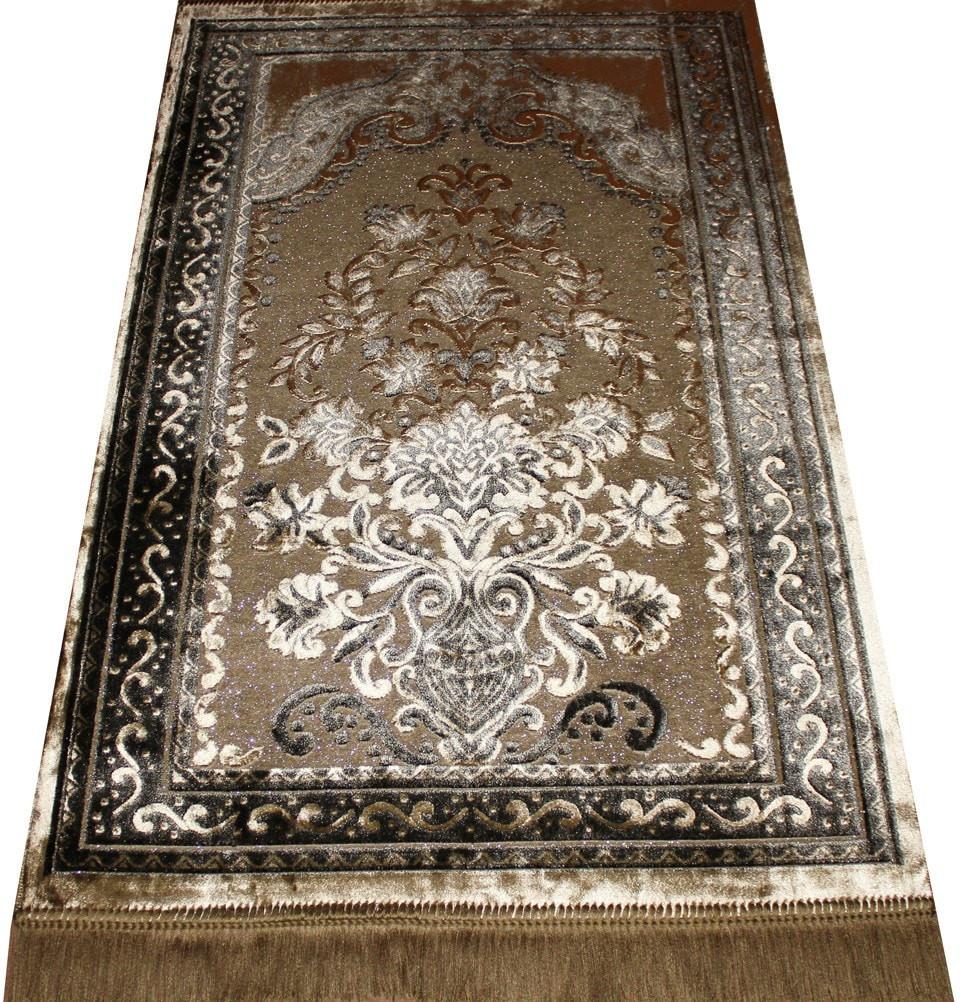 Ismen Prayer Rug Plush Luxury Floral Vase Prayer Rug 21211 - Modefa 