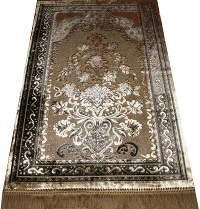 Ismen Prayer Rug Plush Luxury Floral Vase Prayer Rug 21211 - Modefa 