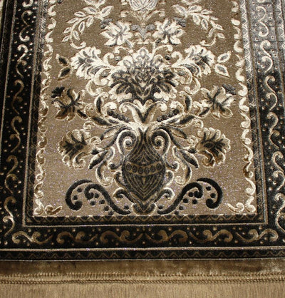 Ismen Prayer Rug Plush Luxury Floral Vase Prayer Rug 21211 - Modefa 