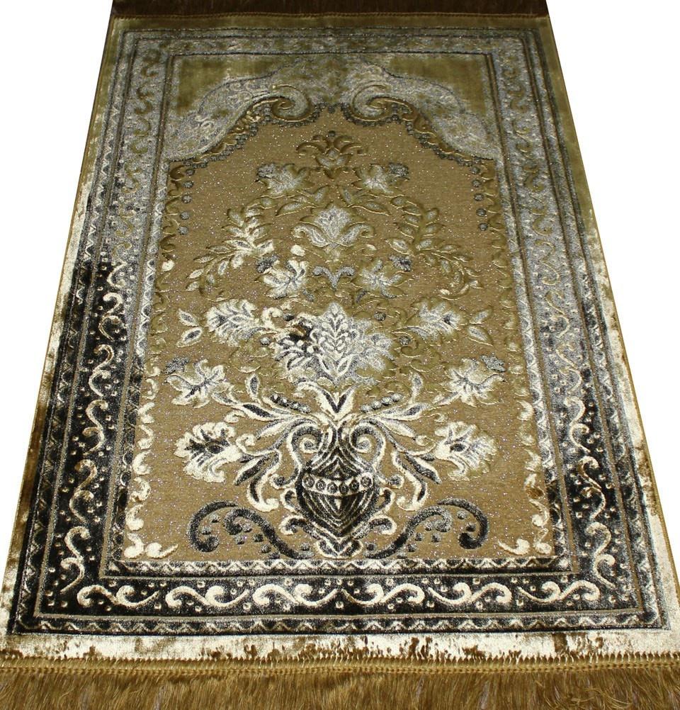 Ismen Prayer Rug Plush Luxury Floral Vase Prayer Rug 21216 - Modefa 