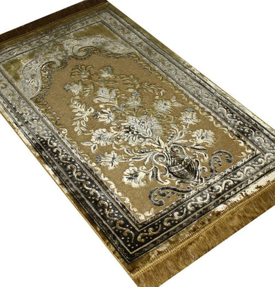 Ismen Prayer Rug Plush Luxury Floral Vase Prayer Rug 21216 - Modefa 