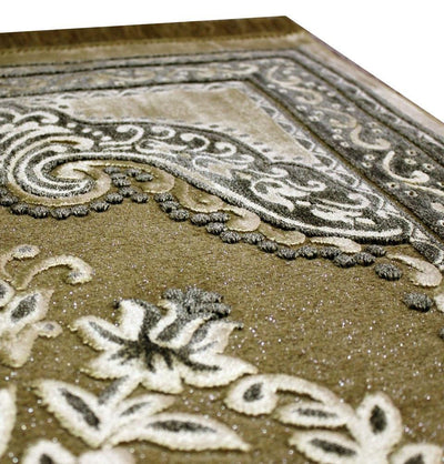 Ismen Prayer Rug Plush Luxury Floral Vase Prayer Rug 21216 - Modefa 