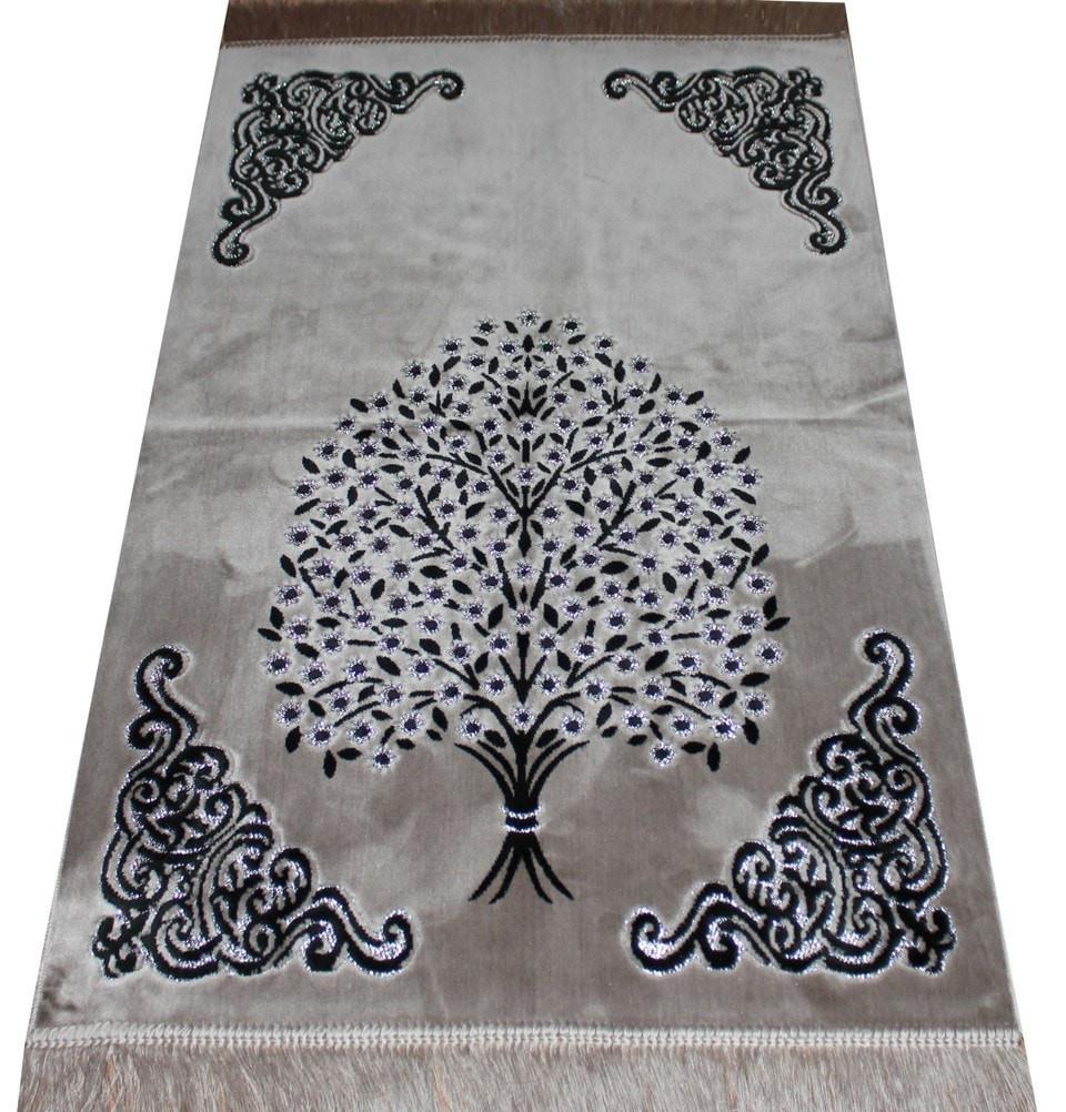 Ismen Prayer Rug Plush Velour Tree Prayer Rug 21244 - Modefa 