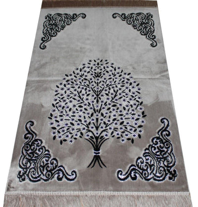 Ismen Prayer Rug Plush Velour Tree Prayer Rug 21244 - Modefa 