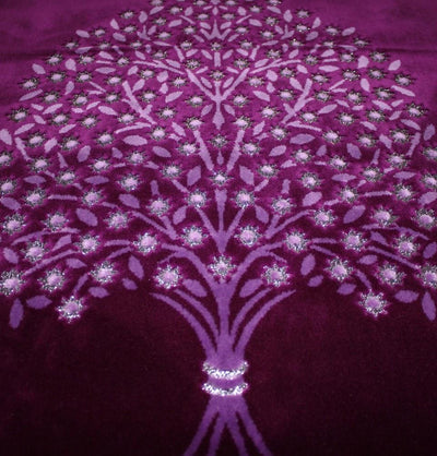 Ismen Prayer Rug Plush Velour Tree Prayer Rug 21246 - Modefa 