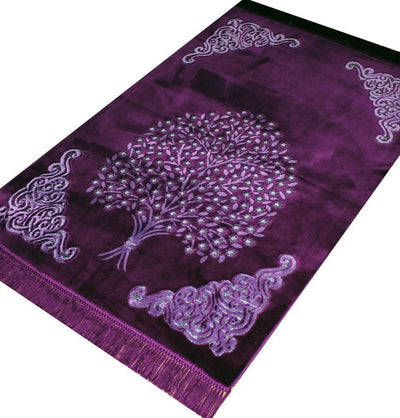 Ismen Prayer Rug Plush Velour Tree Prayer Rug 21246 - Modefa 