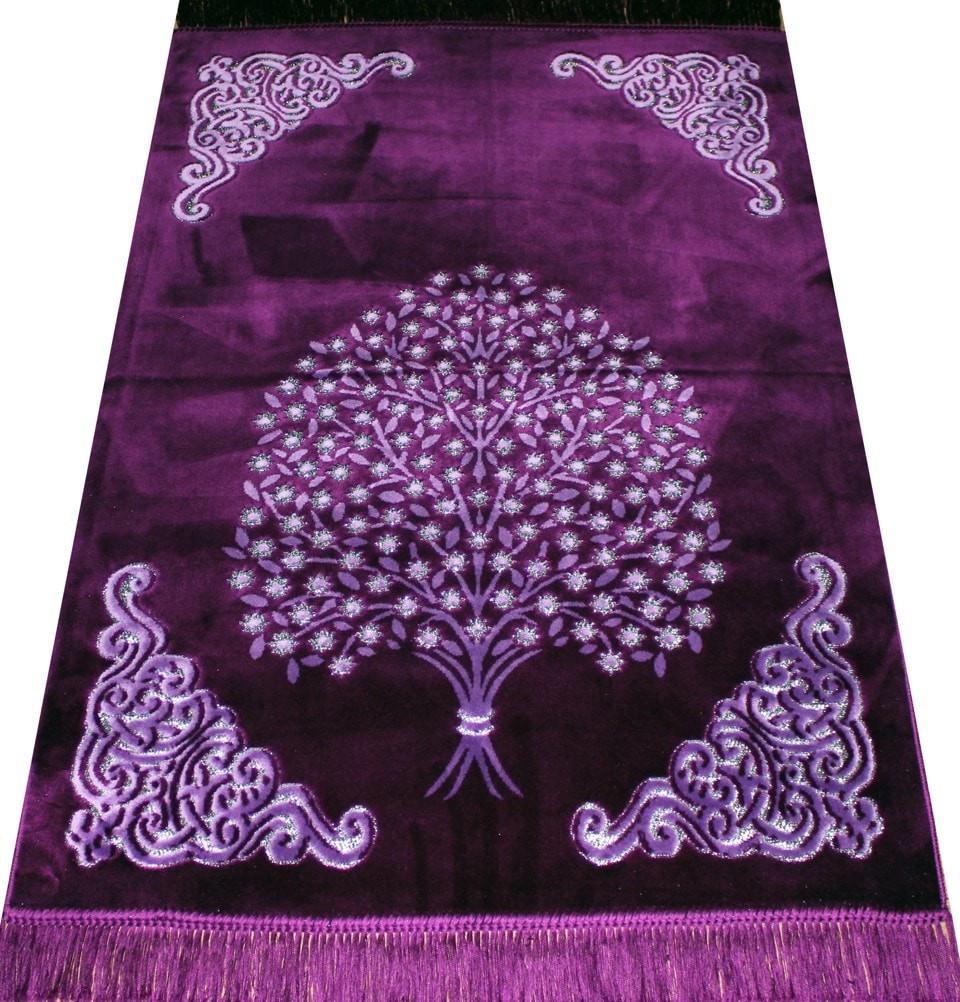 Ismen Prayer Rug Plush Velour Tree Prayer Rug 21246 - Modefa 