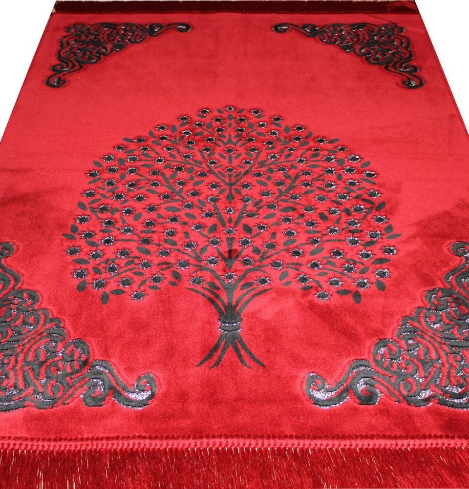 Ismen Prayer Rug Plush Velour Tree Prayer Rug 21243 - Modefa 