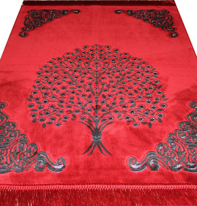 Ismen Prayer Rug Plush Velour Tree Prayer Rug 21243 - Modefa 