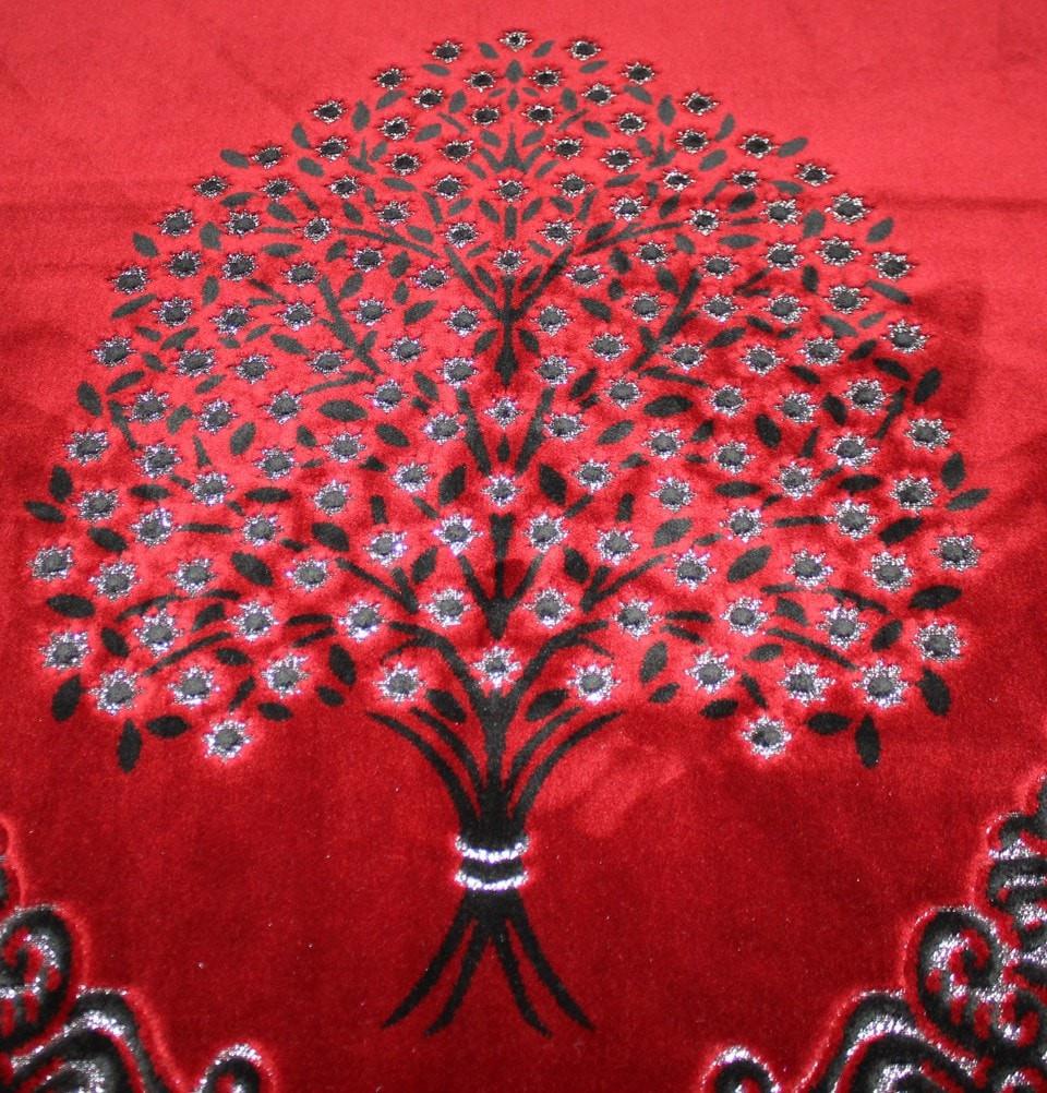 Ismen Prayer Rug Plush Velour Tree Prayer Rug 21243 - Modefa 