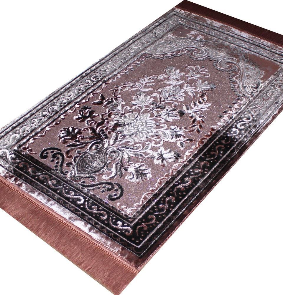 Ismen Prayer Rug Plush Luxury Floral Vase Prayer Rug 21214 - Modefa 