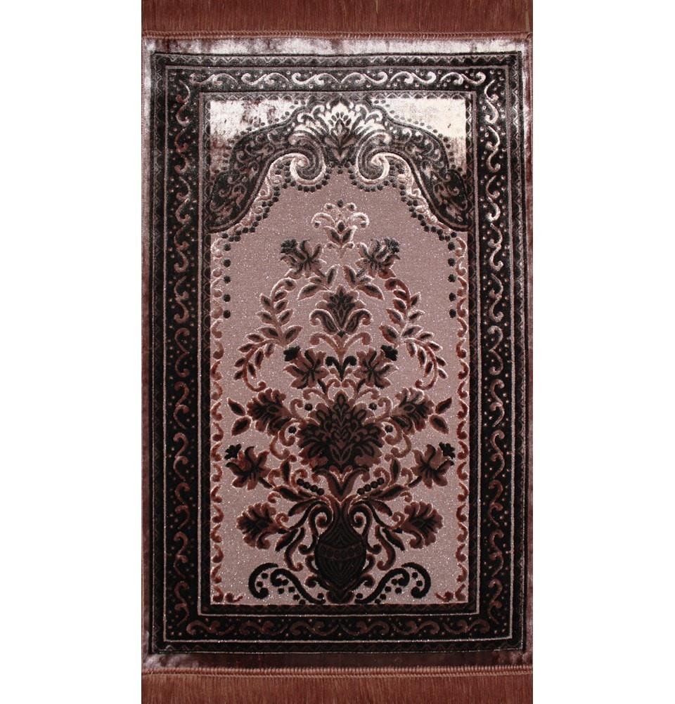 Ismen Prayer Rug Plush Luxury Floral Vase Prayer Rug 21214 - Modefa 