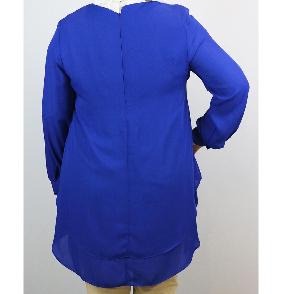 Loreen Modest Plus Size Tunic 9014 Royal Blue