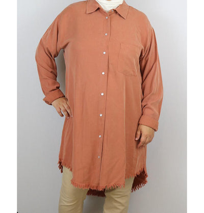 Loreen Plus Size Button Up Tunic 9009