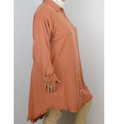 Loreen Plus Size Button Up Tunic 9009