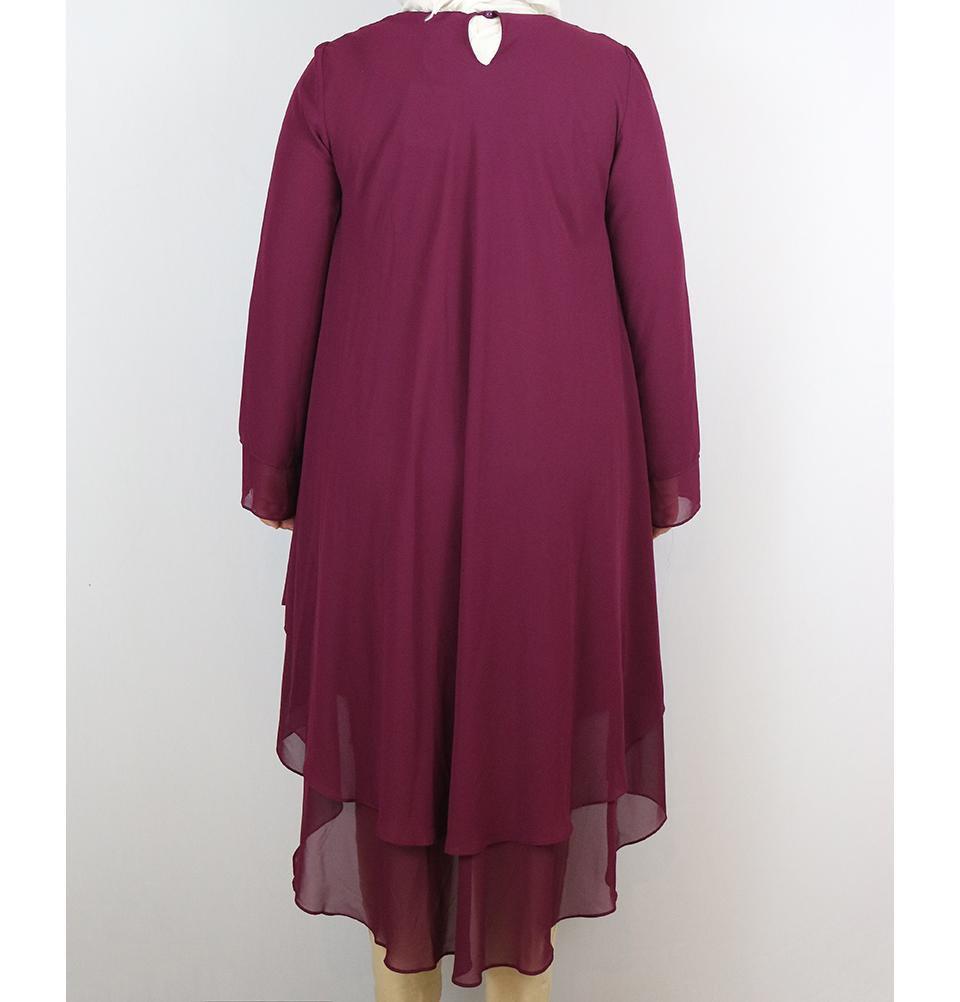 Loreen Modest Plus Size Tunic 9005 Magenta