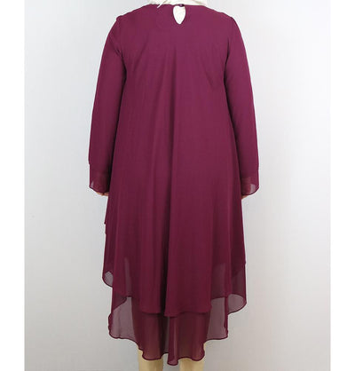 Loreen Modest Plus Size Tunic 9005 Magenta