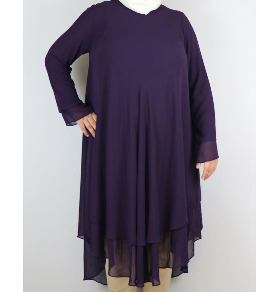 Loreen Modest Plus Size Tunic 9005 Purple