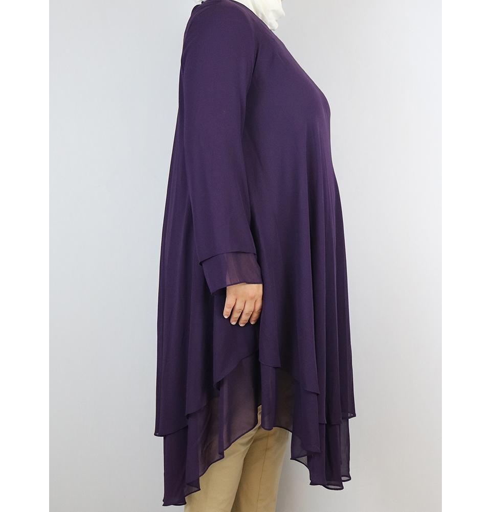 Loreen Modest Plus Size Tunic 9005 Purple