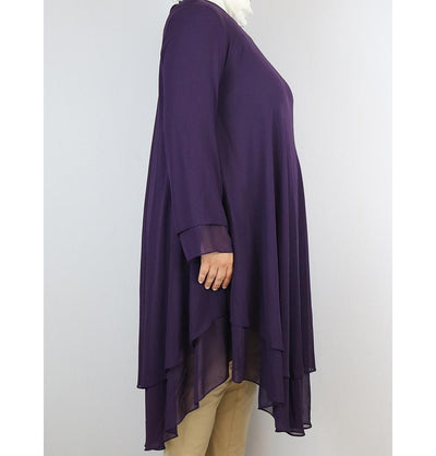 Loreen Modest Plus Size Tunic 9005 Purple