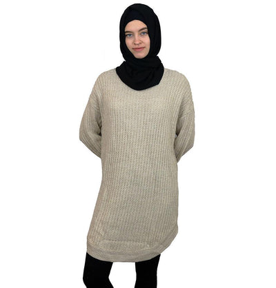 Loreen Modest Oversized Sweater 1512 Beige