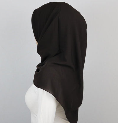 Medine Square Solid Chiffon Hijab Scarf Dark Brown