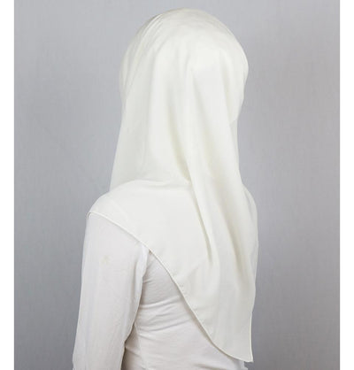 Medine Square Solid Chiffon Hijab Scarf Ivory