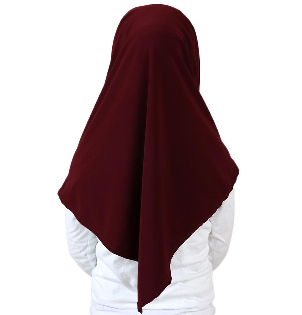 Modefa Amirah hijab Firdevs Girl's Practical Hijab Scarf & Bonnet Dark Red