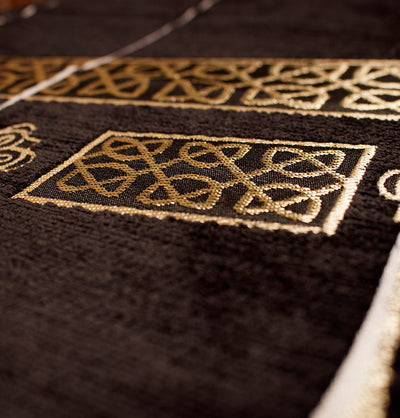 Modefa Black Kb Star Foldable Foam Islamic Prayer Rug | Luxury Meccan - Kaba Star Black