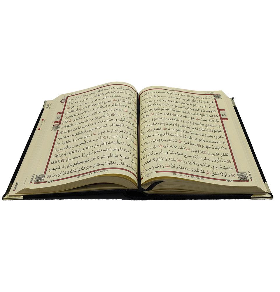 Modefa Book Black Holy Quran in Keepsake Velvet Gift Case - Black