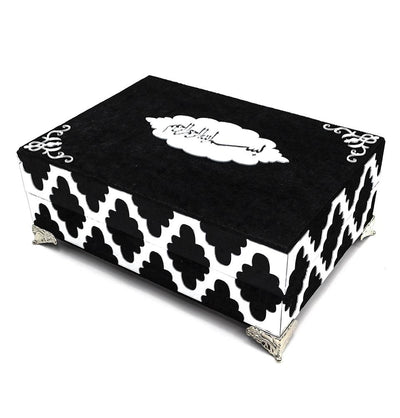 Modefa Book Black Holy Quran in Keepsake Velvet Gift Case - Black