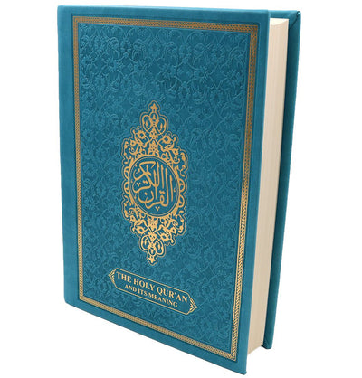 Modefa Book Blue The Holy Quran And Its Meaning | Arabic with English Translations - Blue