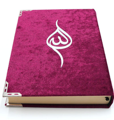 Holy Quran in Keepsake Velvet Gift Case - Burgundy