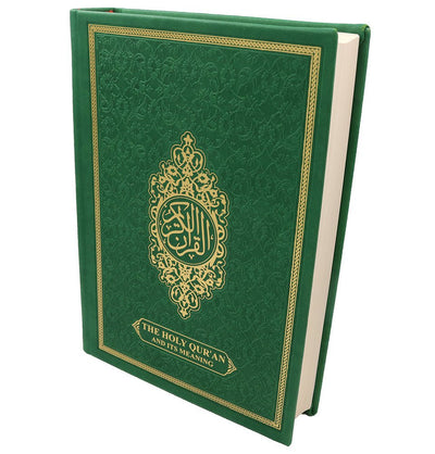 Modefa Book Green The Holy Quran And Its Meaning | Arabic with English Translations - Green