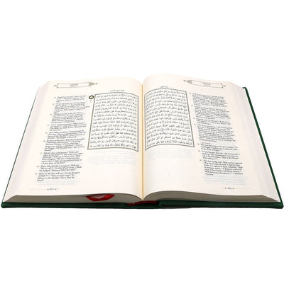 Modefa Book Green The Holy Quran And Its Meaning | Arabic with English Translations - Green