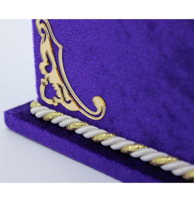 Holy Quran in Keepsake Velvet Gift Case - Purple