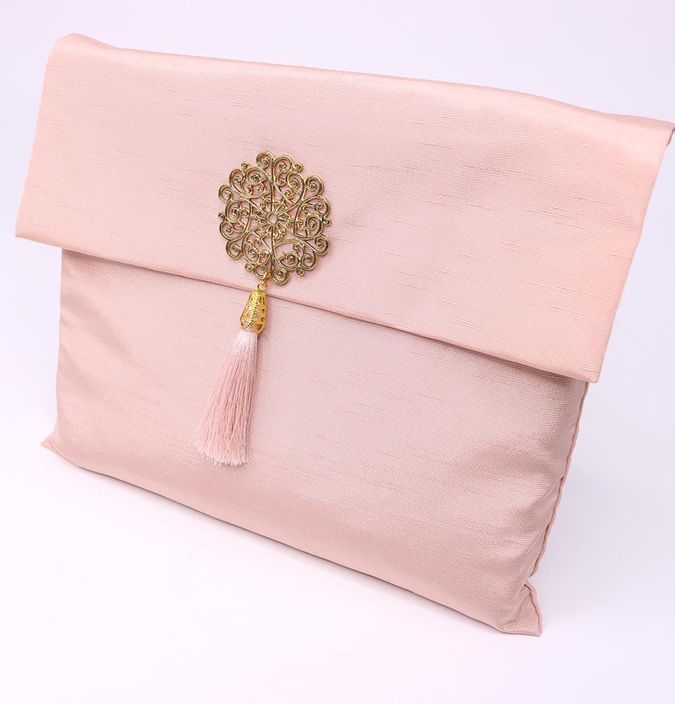 Modefa Book Pink Gift Set - Prayer Rug, Dua Book and Prayer Beads in Satin Bag - Pink