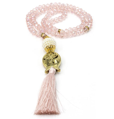 Modefa Book Pink Gift Set - Prayer Rug, Dua Book and Prayer Beads in Satin Bag - Pink