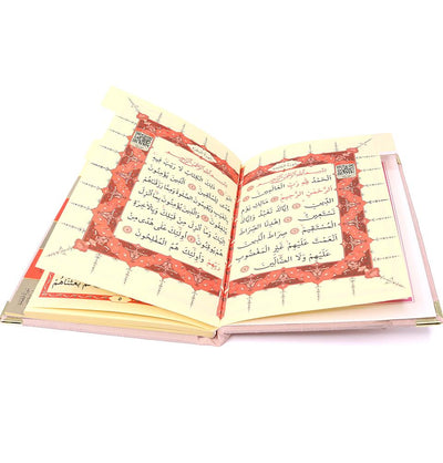 Modefa Book Pink Gift Set - Prayer Rug, Dua Book and Prayer Beads in Satin Bag - Pink