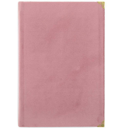Modefa Book Rose Pink Rainbow Quran with Velvet Cover - Rose Pink