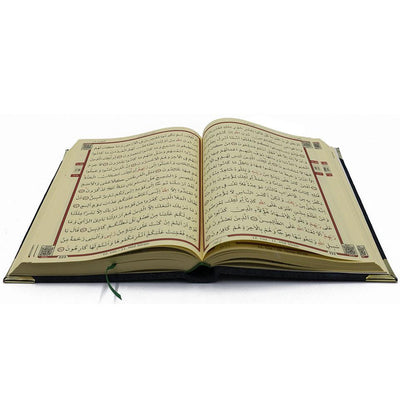 Modefa Book Slate Blue Holy Quran in Velvet Gift Bag with Prayer Beads - Slate Blue